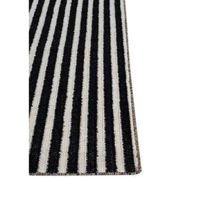 Adwl-13220 Tapis en laine à tissage plat gris et noir à motifs de damier, tapis de couloir rectangulaires abstraits rayés en jute pour la maison et la salle d'exposition - Product Image 4