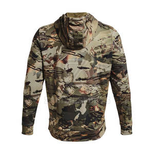 Sudadera con capucha de camuflaje básica para exteriores para hombre con bolsillo frontal y capucha con cordón Sudadera con capucha elegante con estampado de camuflaje - Product Image 2