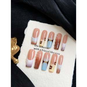 Decoraciones de Uñas Elegantes Latte Harmony Press-on para Mujer - Product Image 2