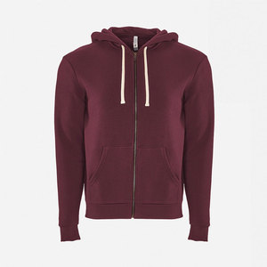 Blanc hommes fermeture éclair à capuche 100% coton matériel écologique hiver léger Quickdry sur mesure Logo impression solide à capuche OEM - Product Image 1