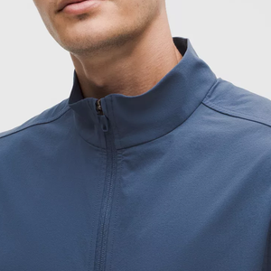 Chaqueta Cortavientos Acolchada con Cuello Alto de Lona Personalizada, Chaqueta Impermeable de Alta Calidad para Hombre, 100% Poliéster - Product Image 3