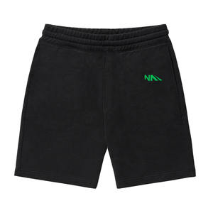 Vente en gros de shorts pour hommes de couleur noire solide 100% polyester vêtements de rue respirant Offre Spéciale taille élastique logo personnalisé - Product Image 4