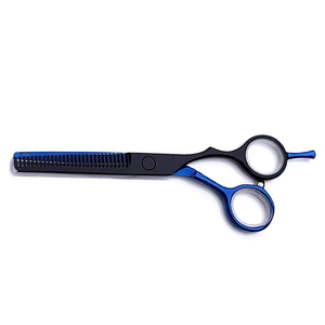 Professional 5.5 Inch Japanese 440 C Stainless Steel <b>Hair</b> Cutting <b>Scissors</b> and <b>Thinning</b> Shears Barber Tool Set (Blue) - Product Image 3