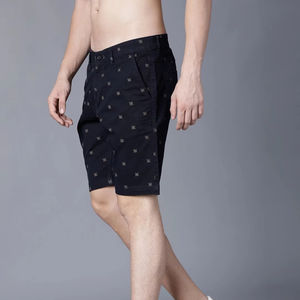 Pantalones cortos de golf de estilo callejero para hombre con bolsillos con cremallera Verano Casual Color sólido Poliéster Impresión de logotipo personalizado - Product Image 1