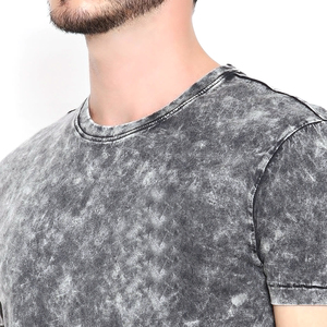 Vente directe d'usine vente chaude hommes été mode lavage à l'acide T-Shirts personnalisables dans toutes les tailles et couleurs - Product Image 5