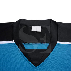 เสื้อกีฬาฮอกกี้น้ำแข็งผ้าโพลีเอสเตอร์ปักโลโก้ดีไซน์ฟรี - Product Image 2
