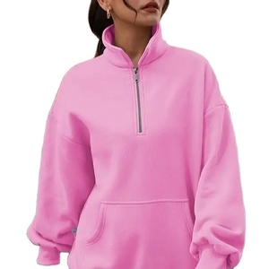100% polyester pour Sublimation Logo sweat à capuche personnalisé/imprimé bouffant sweat ras du cou zippé - Product Image 1
