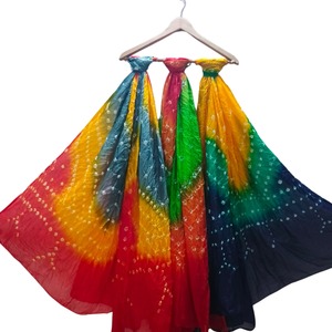 Authentic Handcrafted Bandhani Dupatta Soft Cotton Multicolor <b>Scarf</b> Wrap Festival-Ready Colorful Bandhani for Ramadan New Year - Product Image 4