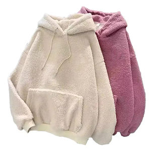 Sudadera con Capucha de Sherpa para Hombre, de Invierno, con Logotipo Bordado Personalizado de Alta Calidad OEM, Sudadera Holgada de Sherpa - Product Image 2