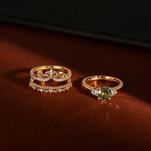 Jeulia <b>Crown</b> Interchangeable Three Stone Engagement <b>Ring</b> Set-Fine Jewelry - Product Image 5