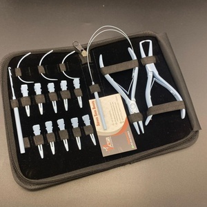 Kit d'outils d'extension de cheveux en acier inoxydable avec pince pour enlever les microbilles avec logo personnalisé bleu bébé vente en gros - Product Image 5