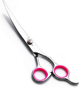 Wholesale Pet Grooming Scissors\Stainless Steel Pet <b>Dogs</b> and Cats Grooming Curved Hair Cutting Scissors - Product Image 1