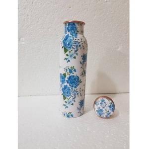 Botella de agua de cobre martillado personalizada de 950 ml, fábrica al por mayor, botella de agua de cobre más vendida, botella de cobre amigable para viajes - Product Image 5