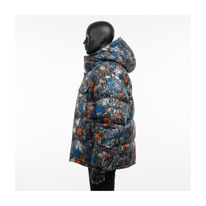 High quality men winter puffer <b>jacket</b> polyester thermal insulated graffiti <b>pattern</b> custom logo embroidery Puffer <b>Jacket</b> for man - Product Image 5