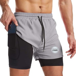 Pantalones cortos de correr para hombre con forro de compresión 5 "Quick Dry Short - Product Image 3