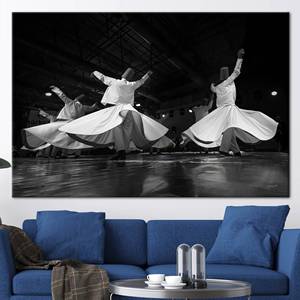 ผ้าใบพิมพ์ลายเดอร์วิช: ศิลปะการเต้นรำอิสลามอันสง่างามสำหรับตกแต่งบ้าน,1P: ห่อหุ้มอย่างดี - Product Image 1