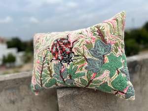 Handmade Kantha Cushion <b>Cover</b> Floral Square Cotton <b>Sofa</b> Pillow Woven Technique for Home Hotel and Hospital Use Custom-Designed - Product Image 5