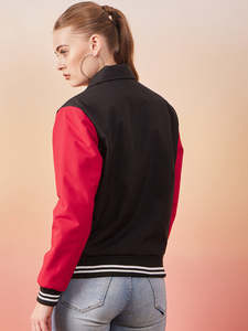 แจ็กเก็ตนักบินแขนยาวสำหรับผู้หญิงเสื้อแจ็กเก็ตแฟชั่น - Product Image 3