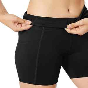 Custom New Fabrics Booty Scrunch Biker <b>Shorts</b> Leopard <b>Shorts</b> <b>White</b> <b>Women</b> Waistband Bag Waterproof Fitness Summer Gym Western OEM - Product Image 3