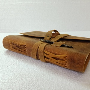 Journal en cuir clé sur mesure fait à la main 5*7 pouces papiers de coton journal cadeau pour la revente et adapté à la vente en gros - Product Image 3