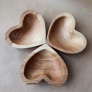 <b>Wooden</b> <b>Heart</b> Shape Bowl <b>for</b> Chocolate Desserts and Ramadan Iftar - Product Image 6