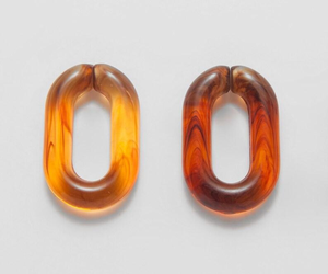 โซ่ตกแต่งผนังแบบเรซิ่น โปร่งใส โซ่ติดผนังแบบเปิด หัวเข็มขัดโซ่ สำหรับทำเครื่องประดับ DIY อะคริลิก พลาสติก โซ่คิวบัน สำหรับตกแต่งผนัง - Product Image 1