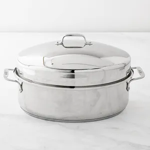 Kemasan kustom tersedia Casserole buatan tangan baja tahan karat dengan harga penawaran produsen peralatan tembaga dan grosir