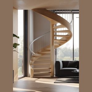 Kits d'escaliers préfabriqués de conception haut de gamme et moderne avec une dimension de poutre et une garde-corps latérale fluide pour un <span class=keywords><strong>escalier</strong></span> <span class=keywords><strong>en</strong></span> colimaçon - Product Image 3