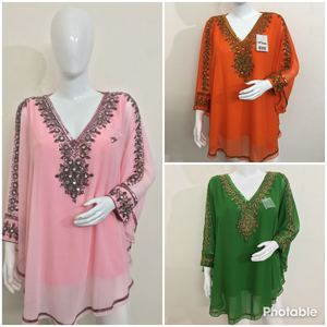 Caftan élégant à paillettes brodées caftan glamour grande taille perlé pour femmes prix d'usine robe courte de soirée chemisiers chemises - Product Image 4