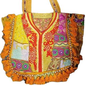 Bolsos Vintage para mujer, bolsos de diseñador indio, bordado a la moda, tela hecha a mano, hilo con cremallera para boda, Gift-BG-18223S - Product Image 1
