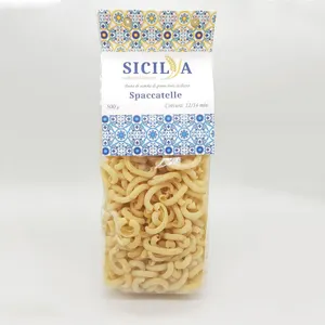 Made In Italy Pasta Sicilian Durum Wheat Grain Products 500 G Spaccatelle Natural Composition Bronze Drawn