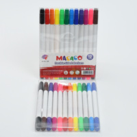Lot de 12 feutres double pointe lavables pour dessin artistique, stylos feutres à double face, ensemble de papeterie, feutres aquarelles pour écoliers