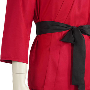 Uniforme de entrenamiento de karate con cuello fuerte y mangas largas Uniforme rojo de karate con tela gruesa - Product Image 6
