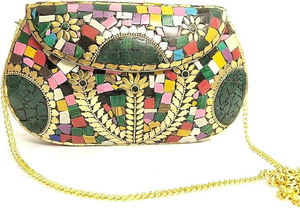 กระเป๋าผู้หญิงลายโมเสกดีไซน์เป็นเอกลักษณ์สไตล์ดั้งเดิมงานฝีมือหรูหรา - Product Image 5