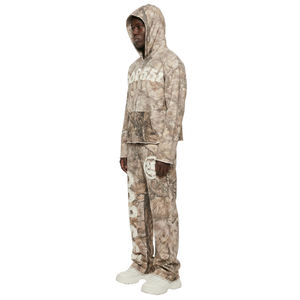 Ensemble survêtement hiver SPORTISH IMPEX grande taille personnalisé streetwear avec broderie écusson et fermeture éclair, motif camouflage, 100% coton, sweat à capuche et pantalon de survêtement - Product Image 5