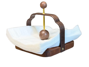 Porta Servilletas de Madera para Mesa, Dispensador de Servilletas Cuadrado de Madera y Metal, Apto para Cocina, Restaurante, Bar, Oficina, Fiestas, Decoración del Hogar - Product Image 4