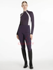 Couche de base d'équitation pour femmes en gros tissu extensible innovant contrôle de l'humidité couche de base de construction respirante - Product Image 6