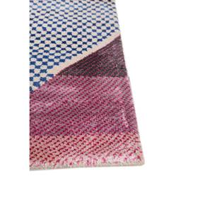 Alfombras Manchaha Les-5060(Cm-01) Tejidas a Mano con Lana y Seda de Bambú en Patrón de Parches Rojo y Naranja para Uso Doméstico - Product Image 4