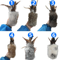 Jouet interactif pour chat avec queue en peluche amusante, accessoires d'exercice pour chaton, queue de lapin en fourrure, fournitures pour animaux de compagnie