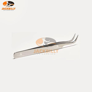 Extensiones de punta de fibra de acero inoxidable con volumen de etiqueta privada, pinzas para cejas y pestañas con logotipo personalizado - Product Image 4