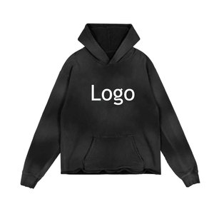 Buy <b>Men</b> High Quality <b>Thick</b> Clothing Oversized <b>Hoodies</b> Custom Logo Cotton Heavyweight Unisex Basics Cotton Blended <b>Hoodies</b> - Product Image 5