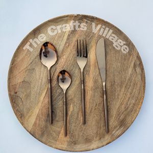 Gold Brass Cutlery <b>Set</b> With Hammered Design Handle <b>Dinnerware</b> <b>Set</b> <b>For</b> Kitchenware Usage Item - Product Image 3