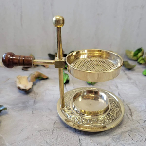 Superior Quality Brass Arabic Incense Burner Incense Bakhoor Burner New Aged Brass Matt Gold Finished Indian Handmade wholesaler - Product Image 4