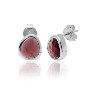 ธรรมชาติโกเมนต่างหูสตั๊ด2023การออกแบบที่ทันสมัยใหม่925เงินสเตอร์ลิงต่างหูเงินเครื่องประดับอัญมณีสำหรับผู้หญิง - Product Image 6