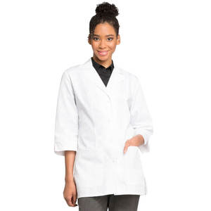 Blouse de laboratoire unisexe en tissu mélangé pour infirmière, style professionnel long de médecin, couture, usage hospitalier, polyester/coton, personnalisable - Product Image 4