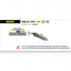 2023 Kove Rally 450 Titanium Indy Race 72652PO Arrow Terminal Nuevo - Product Image 2