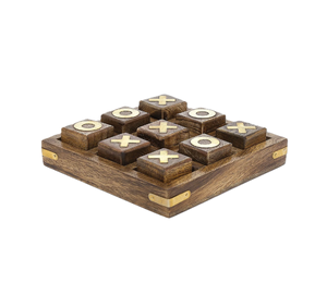 Juego de tic tac toe de madera de buena calidad, juegos de mesa familiares, juego de tic tac toe de madera emocionante y simple, las mejores manualidades de diseñador - Product Image 6