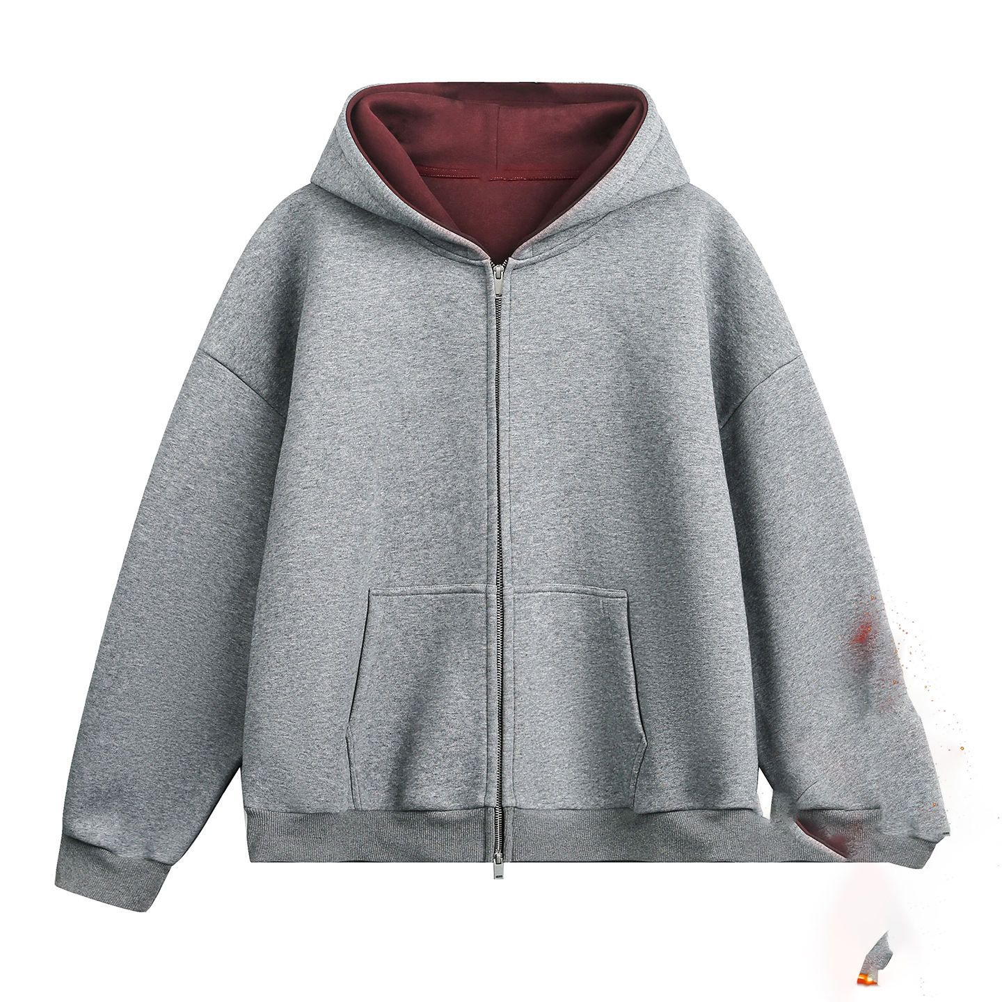 ซับในผ้าฟลีซสีเทาเข้ม