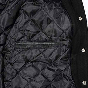 แจ็กเก็ตฤดูหนาวเลตเตอร์แมนแบบสั่งทำดีไซน์ล่าสุดพร้อมคอตั้งและโลโก้ด้านหน้าระบายอากาศได้ - Product Image 5