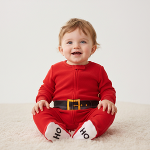 ชุดนอนซานต้าแบบลำลองสำหรับฤดูหนาว ผลิตตามสั่งสำหรับเด็กหญิงและเด็กชาย เหมาะสำหรับครอบครัว สำหรับแบรนด์ธุรกิจอีคอมเมิร์ซ - Product Image 2